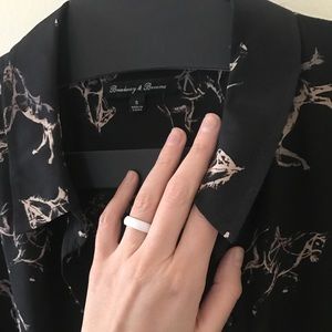 100% Silk Horses Blouse from Madewell